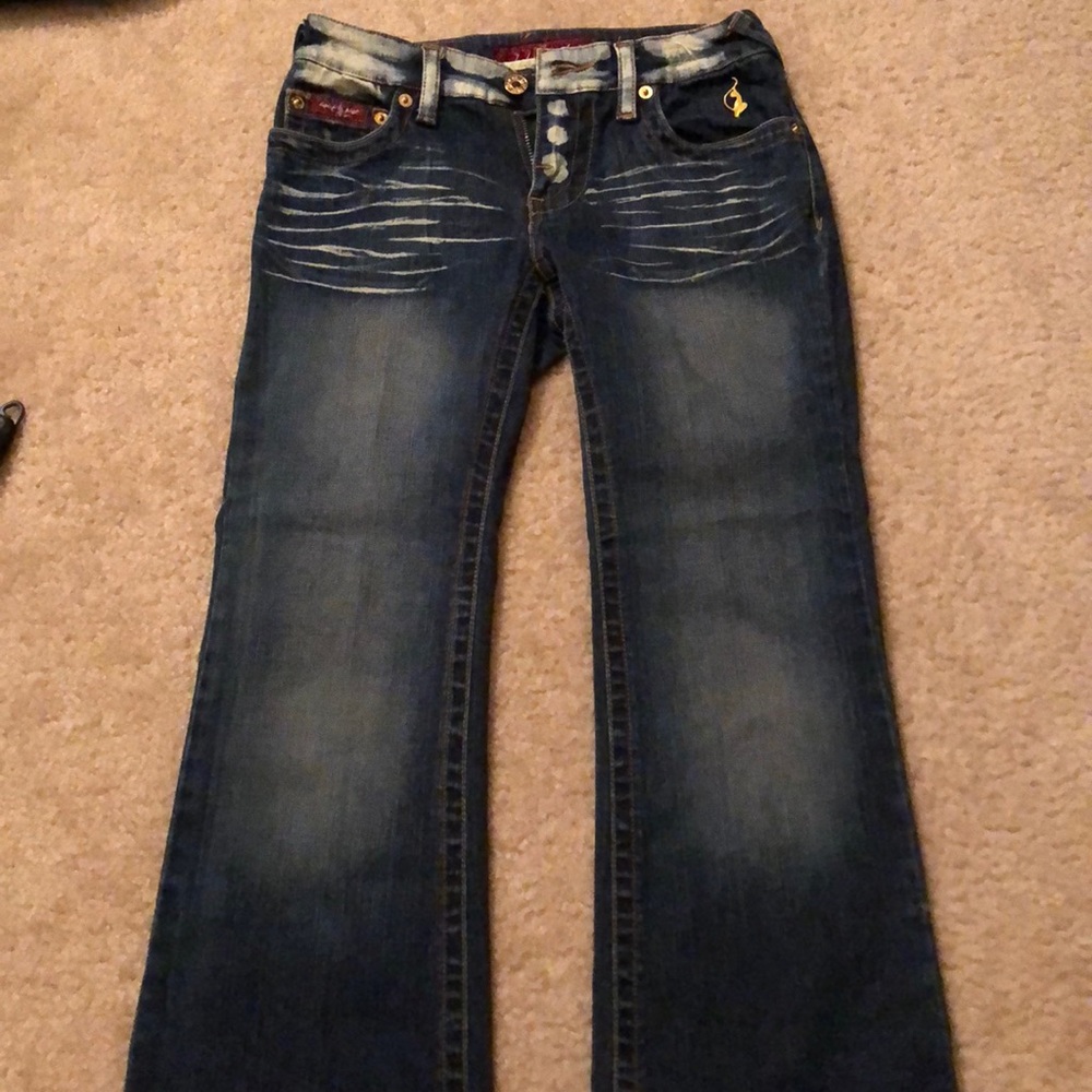 Baby Phat Capri Denim Jeans with Embroidery - Picture 3 of 5